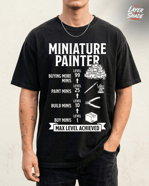 The Miniature Painter Level Up Shirt Funny Tabletop Gaming Mini Painting Tee