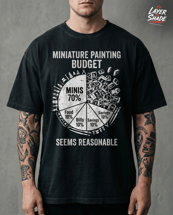 The Miniature Painter Budget Shirt Funny Tabletop Gaming & Mini Painting Tee