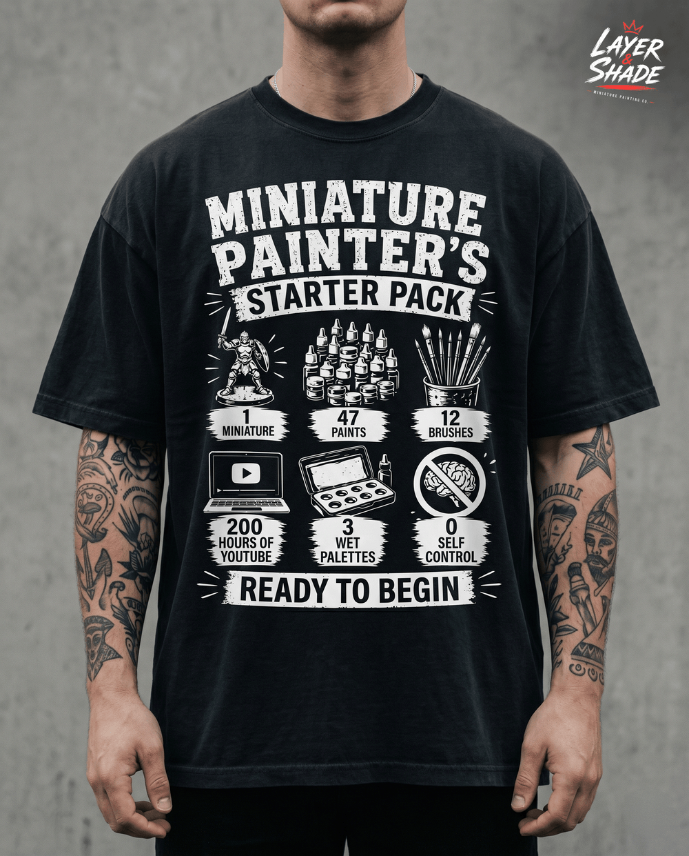 Tabletop Gaming & Mini Painting Tee, Funny Miniature Painting Gift