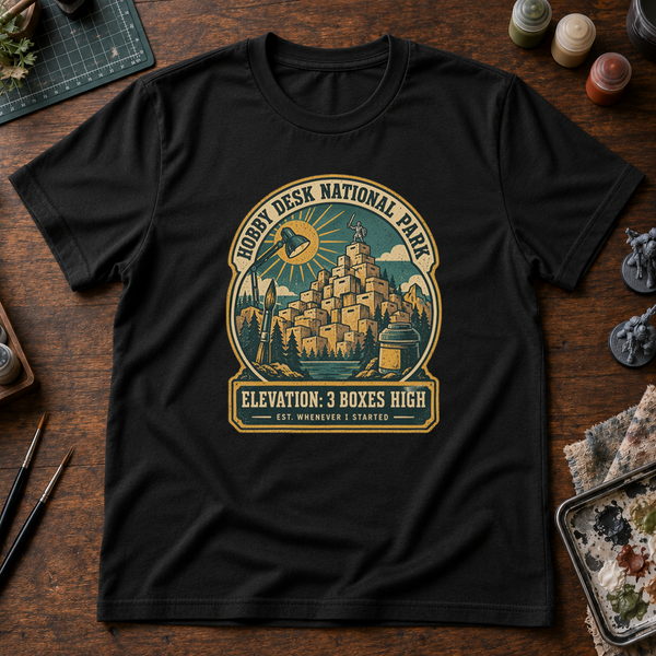 Hobby Desk National Park Shirt, Miniature Painting Wargaming Tee