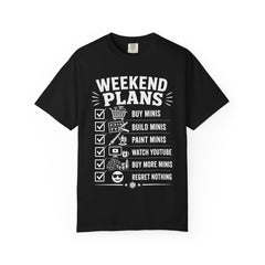 Weekend Plans Miniature Painting Checklist T-Shirt | Funny Tabletop Gamer Tee | Mini Painter Gift — view 2