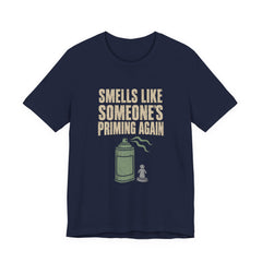Smells Like Someone's Priming Again – Funny Miniature Painter Shirt — view 5