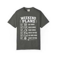 Weekend Plans Miniature Painting Checklist T-Shirt | Funny Tabletop Gamer Tee | Mini Painter Gift — view 3