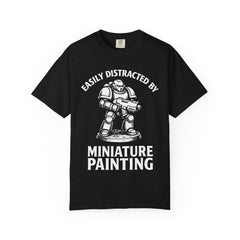 Easily Distracted By Miniature Painting T-Shirt | Funny Tabletop Hobby Tee | Mini Painter Gift — view 2