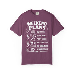 Weekend Plans Miniature Painting Checklist T-Shirt | Funny Tabletop Gamer Tee | Mini Painter Gift — view 4