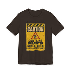 Caution Contains Unpainted Miniatures T-shirt — view 6