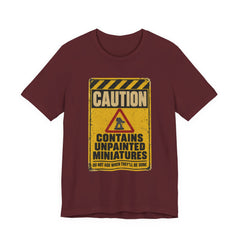 Caution Contains Unpainted Miniatures T-shirt — view 3