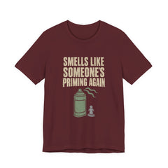 Smells Like Someone's Priming Again – Funny Miniature Painter Shirt — view 3