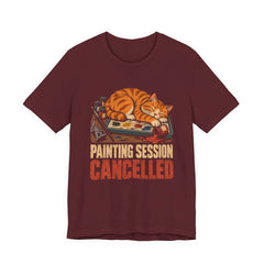 Painting Session Cancelled Cat Shirt , Funny Miniature Painter Gift — view 3