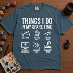 Distressed white typography tee about the miniature painting hobby obsession — view 5