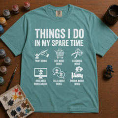 Close-up of 'Things I Do In My Spare Time' graphic for Warhammer hobbyists — view 3