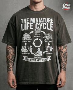 The Miniature Painter's Life Cycle Shirt  Funny Tabletop Gaming & Mini Painting Tee — view 2
