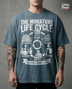 The Miniature Painter's Life Cycle Shirt  Funny Tabletop Gaming & Mini Painting Tee — view 4