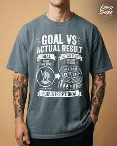 Goal vs Actual Result Shirt, Funny Miniature Painting Gift, Paint One Mini Bought 12 More, Tabletop Wargaming Tee — view 4