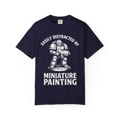 Easily Distracted By Miniature Painting T-Shirt | Funny Tabletop Hobby Tee | Mini Painter Gift — view 5